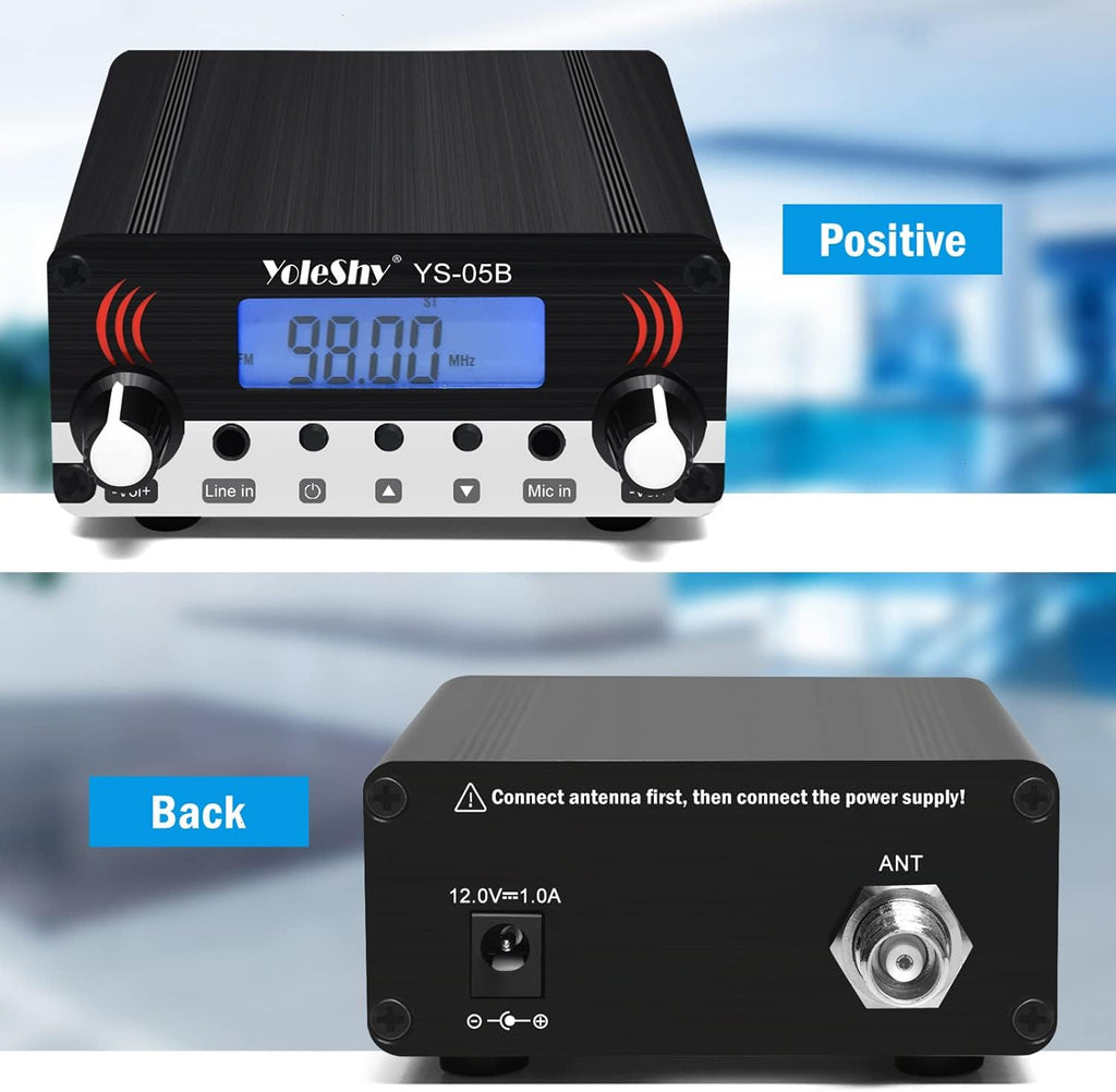 Black FM Transmitter with Antenna D75889
