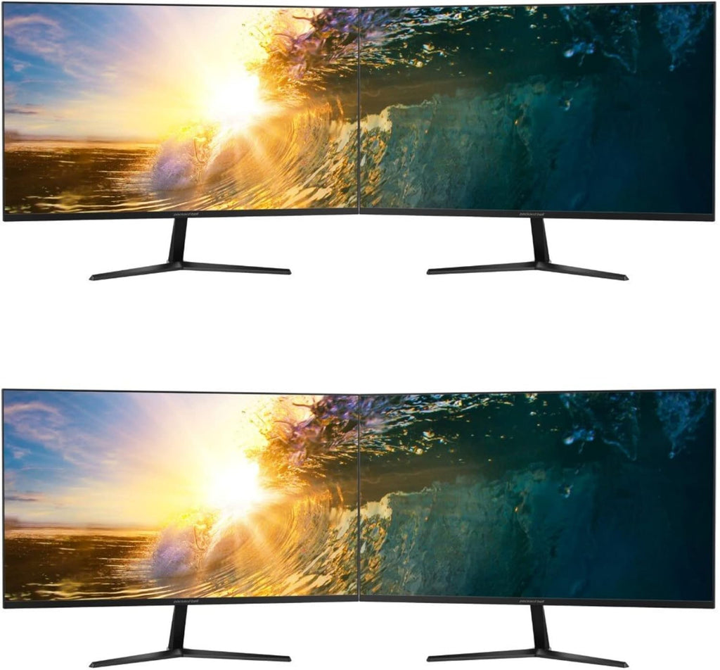 27 Inch FHD IPS LED Desktop Monitor 2 Pack with Wireless Keyboard and Mouse Combo T58893