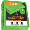Green Poly Tarp 20' x 40' Waterproof 5 Mil C374141
