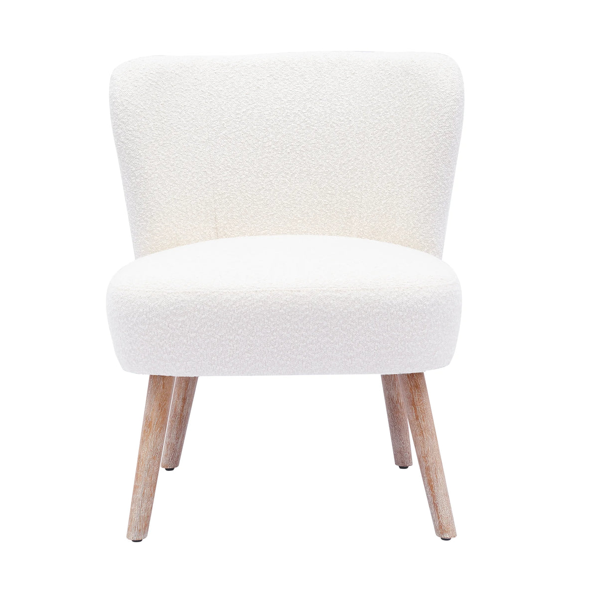 25" Wide Wingback Accent Chair Water and Stain Resistant Boucle Cream V74435