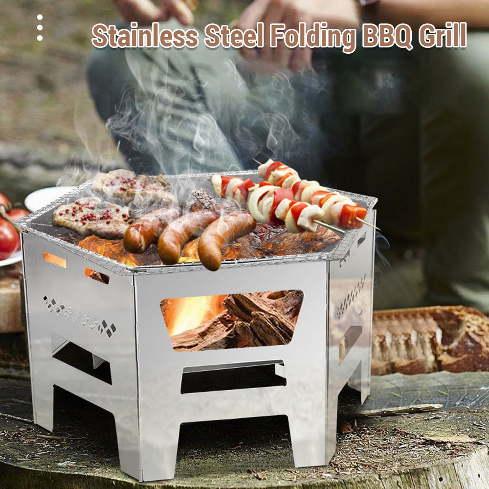 Portable Charcoal Grill Wood Burning Stove V18339
