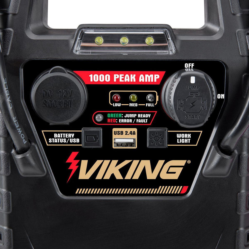 1000 Peak Amp Jump Starter and Power Pack with 150 PSI Air Compressor E8198