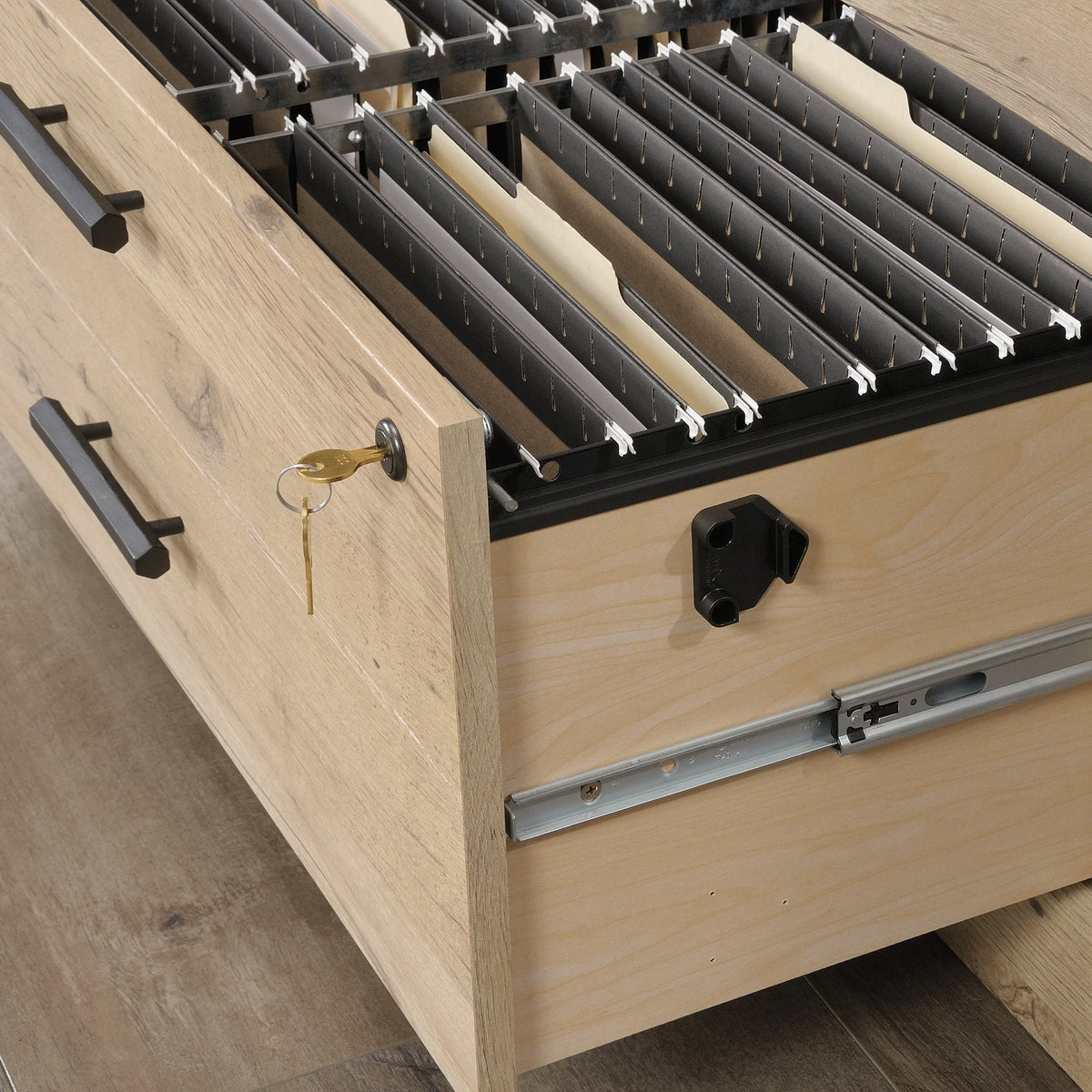 2 Drawer Wooden Lateral File Cabinet with Lock K66750