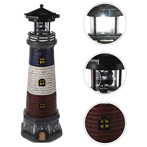 Solar Powered Lighthouse Statue Lamp R2334