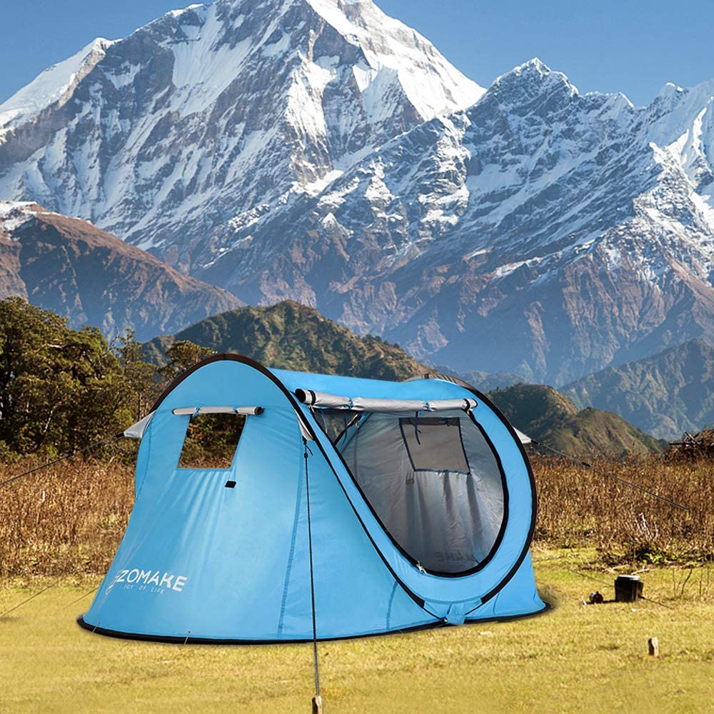 Pop Up Tent 3 4 Person Beach Tent Sun Shelter with UV Protection U711
