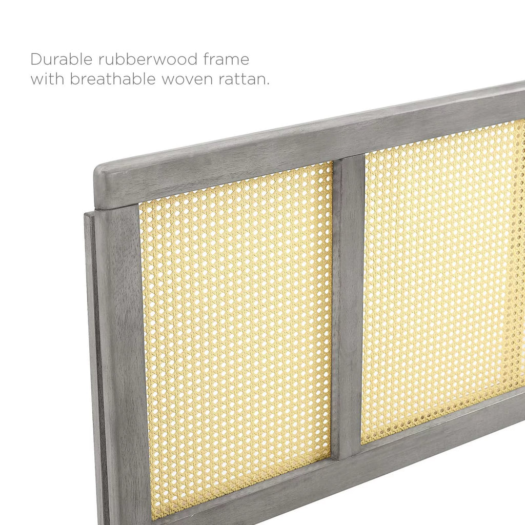 Full Size Grey Wood Headboard A8017