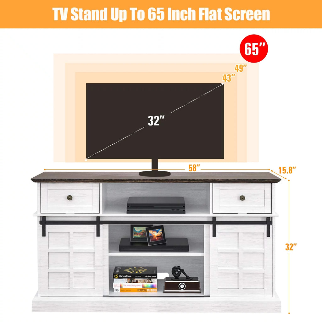 White TV Stand N6287
