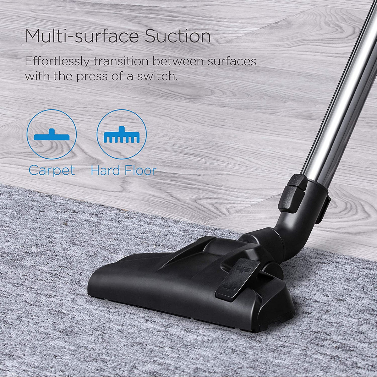 Bagless Canister Vacuum Cleaner for Carpets and Hard Floors I356