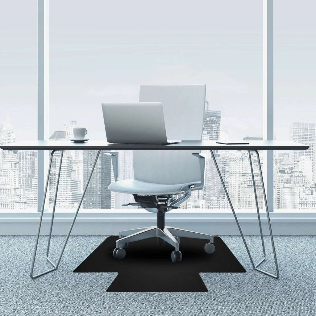 Black Vinyl Lipped Chair Mat for Carpets 36" x 48" R73138