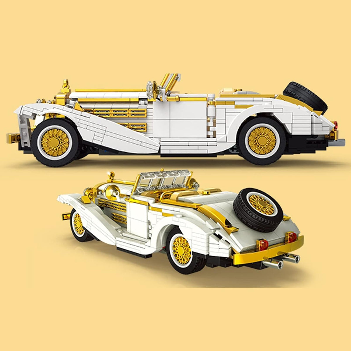 1:14 Scale Retro Car Model Building Blocks Set (868 Pcs) U2958