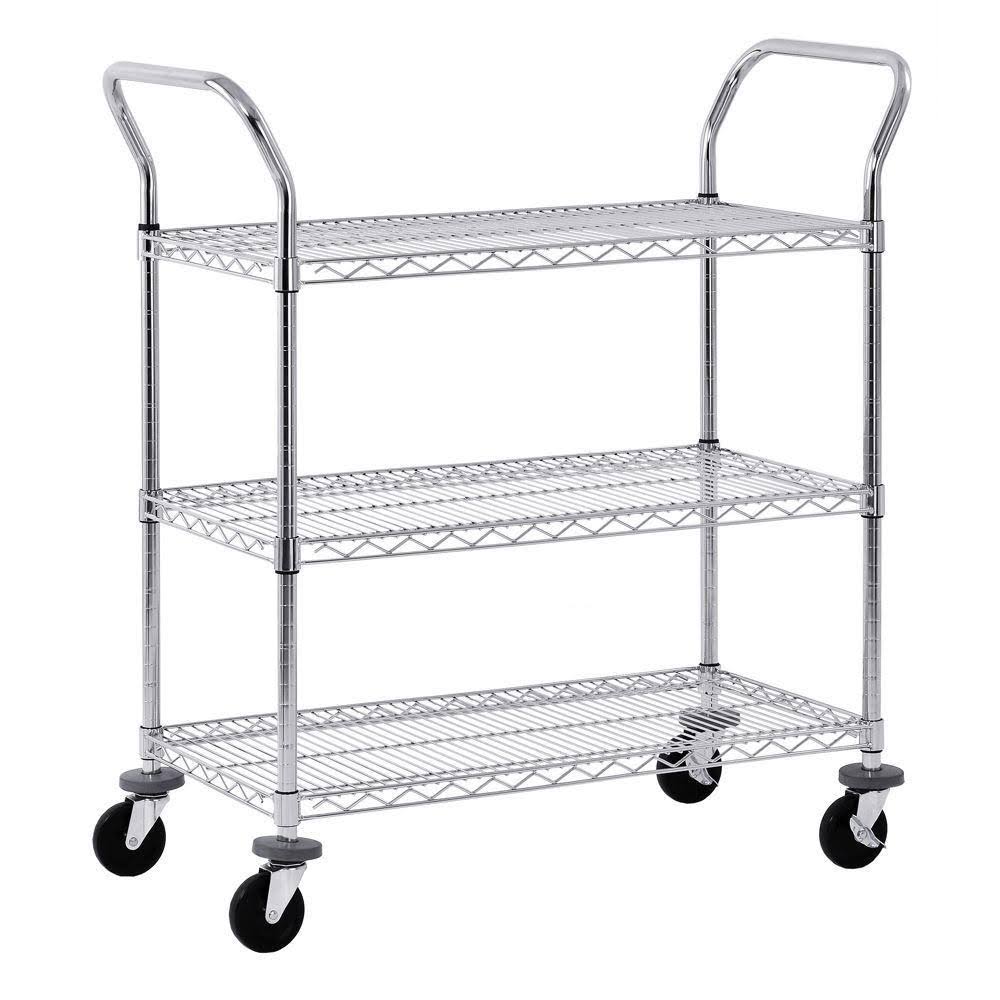 Chrome Wire Shelf Cart A997