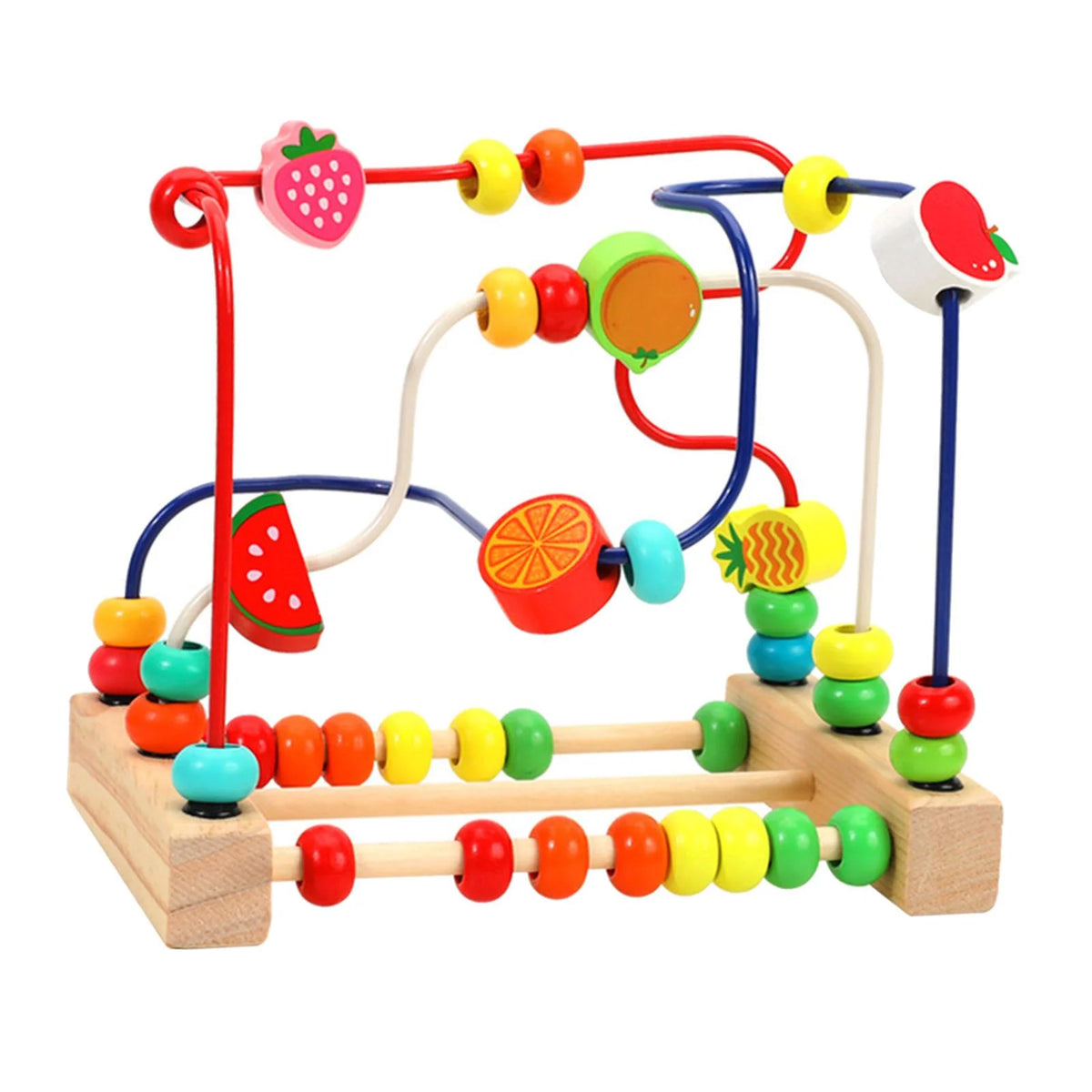 Wooden Colorful Bead Maze Toy W272980