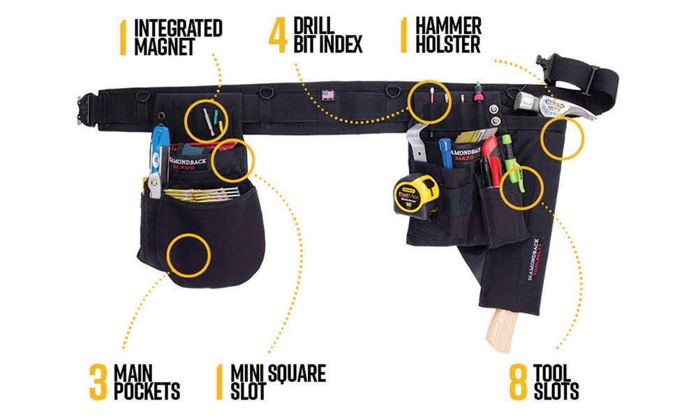 Black Carpenter Tool Belt C966