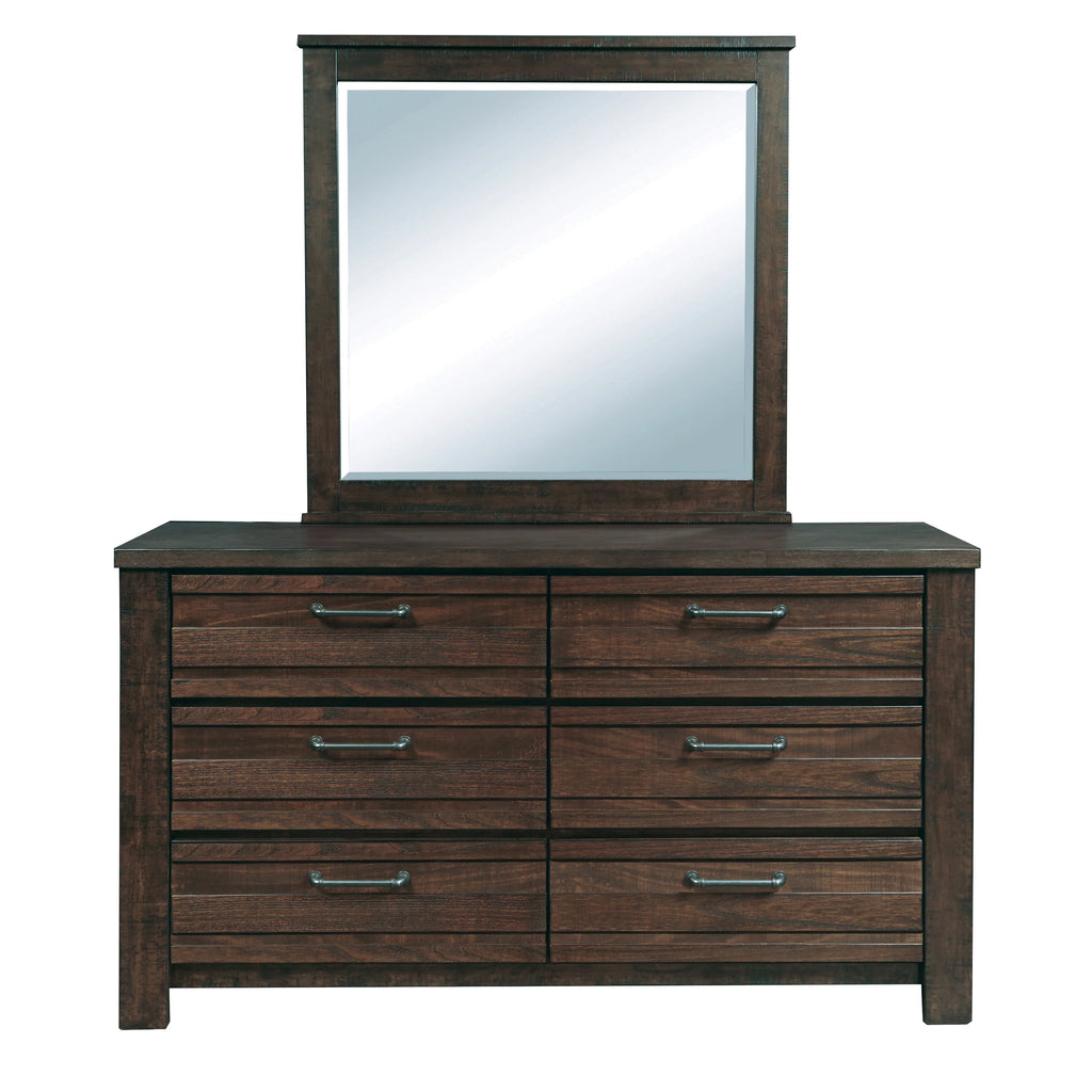 Espresso Wood Bedroom Set with King Bed Dresser Mirror Nightstand Chest Y5257