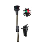 Red Green Angled Pole Bow Light with 2-Prong Pole Base D131573