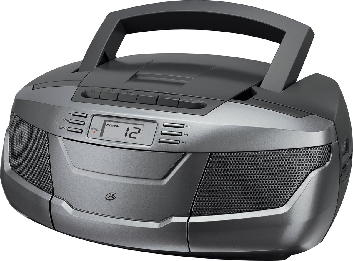 Portable AM/FM Boombox with CD and Cassette Player W11711