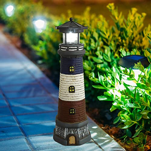 Solar Powered Lighthouse Statue Lamp R2334