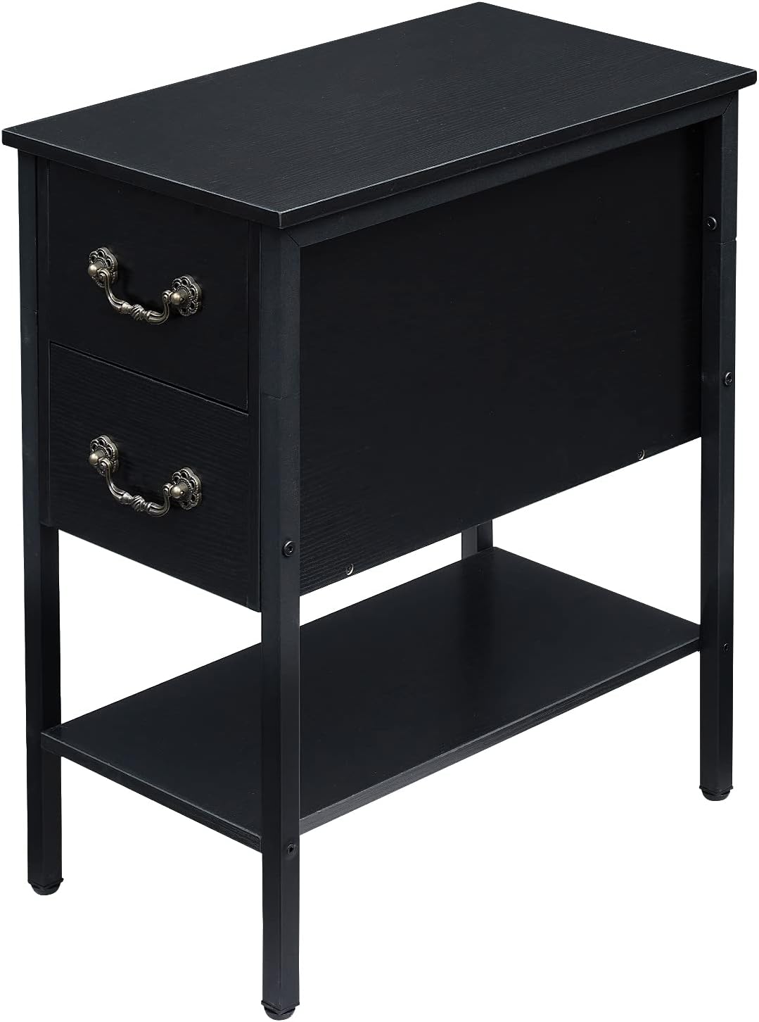 Brown 2 Drawer Nightstand with Shelf Q162393
