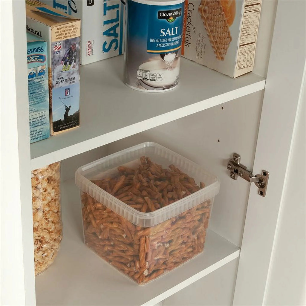 White Engineered Wood Single Door Pantry E90796