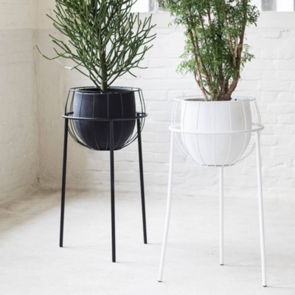 Black Plant Stand Cage with Pot R938990