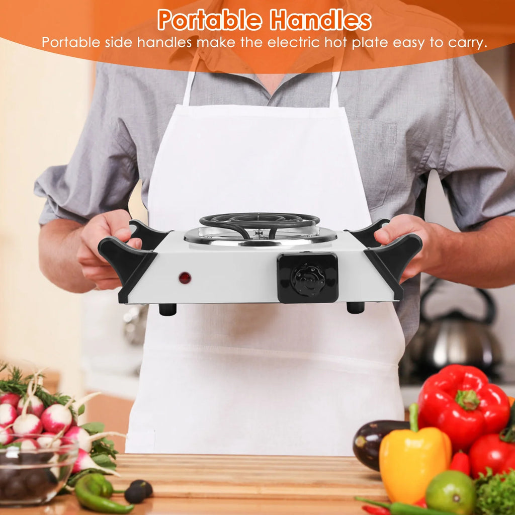 1000W Electric Single Burner Portable Hot Plate with 5 Temperature Adjustments V8926