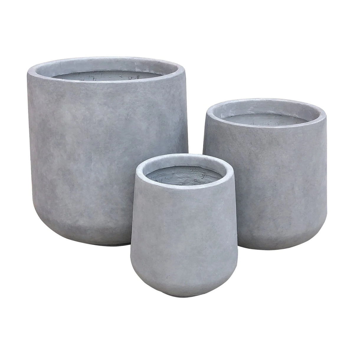Round Concrete Planter Set of 3 Sizes P6271