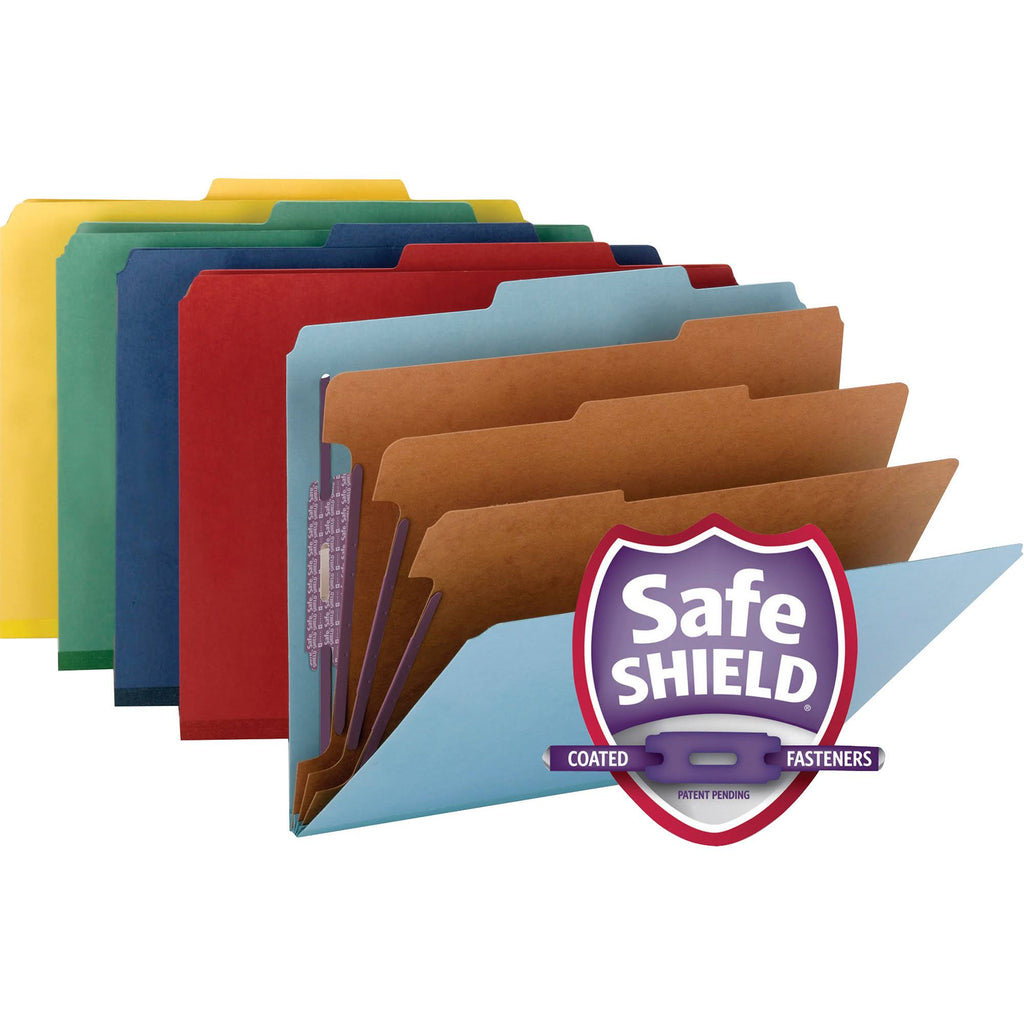Colored Pressboard Classification Folders with Fastener A152829