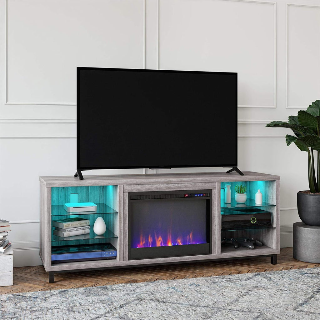 Black Oak Fireplace Stand for TVs up to 48" T299220