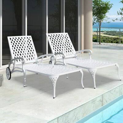 48.2x22 Long Reclining Single Chaise White U82073