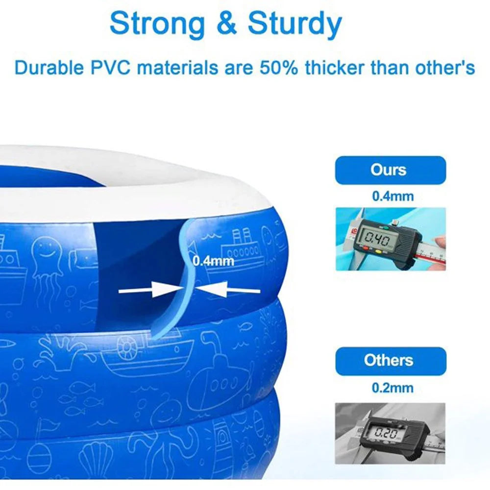 Inflatable Swimming Pools for Kids Blue Y169318