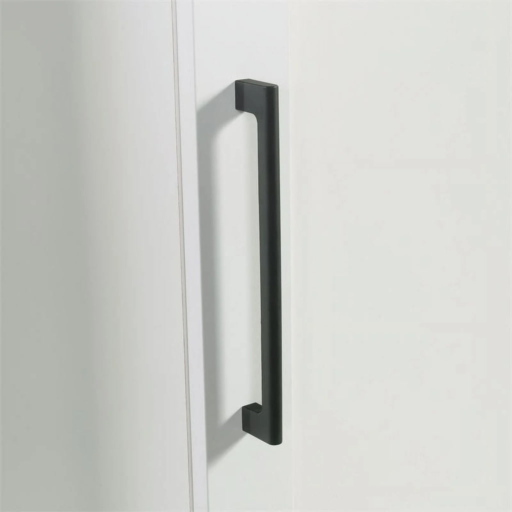 White Engineered Wood Single Door Pantry E90796