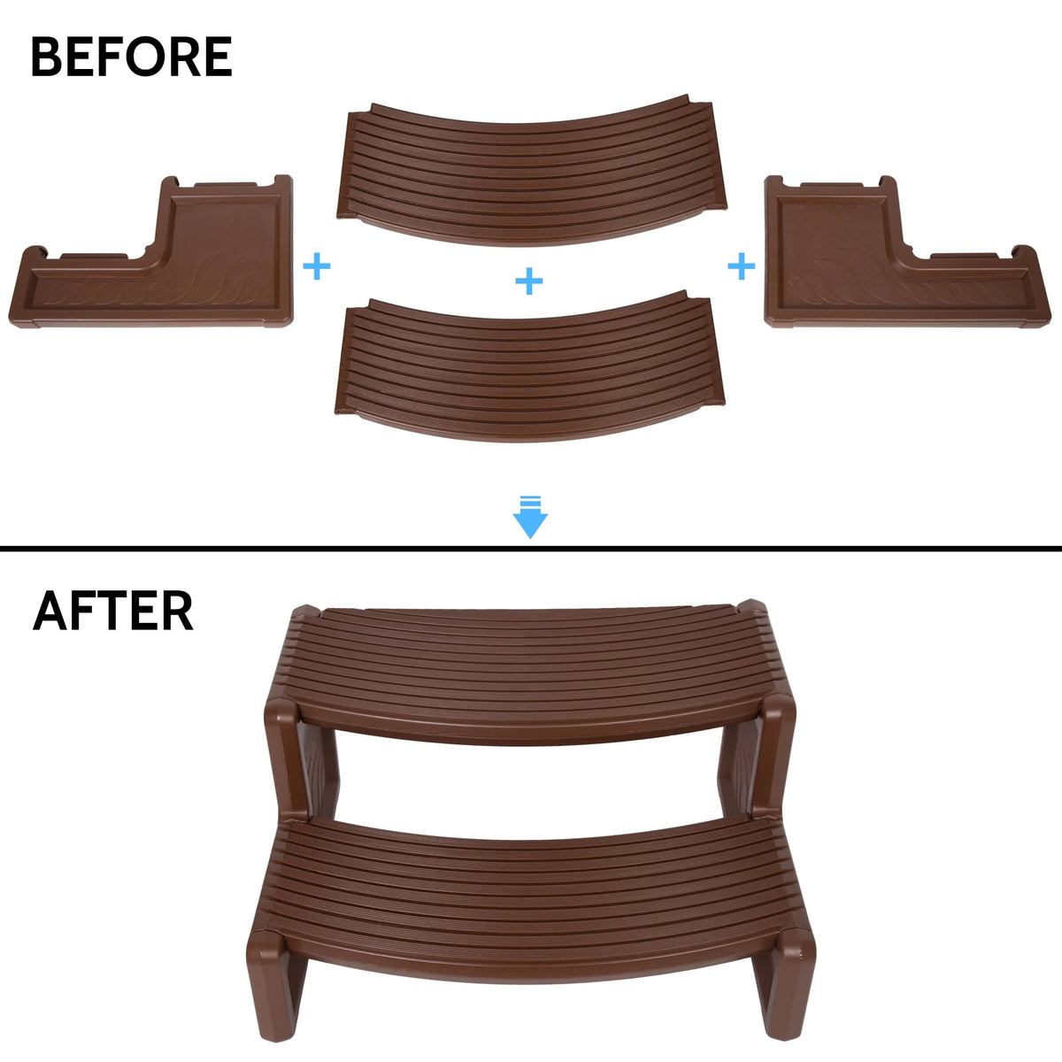 Plastic Non Slip Portable Spa Hot Tubs Step U92366