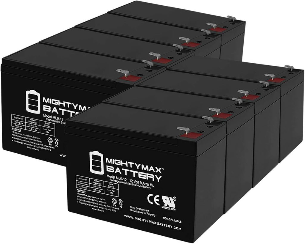 12 Volt 9 AH SLA Battery - Pack of 8 O149227