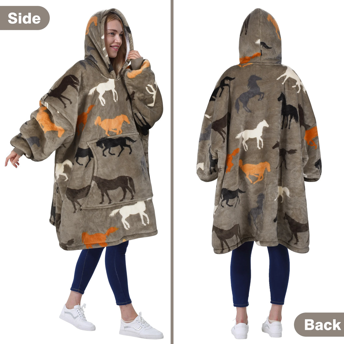 Oversized Sherpa Reversible Hoodie J16368