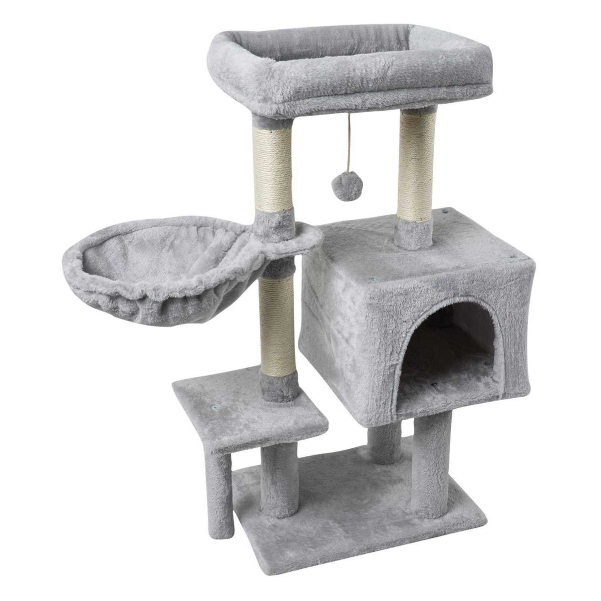 Cute Cat Tree Kitten Cat Tower with Sisal Scratching Posts C368894