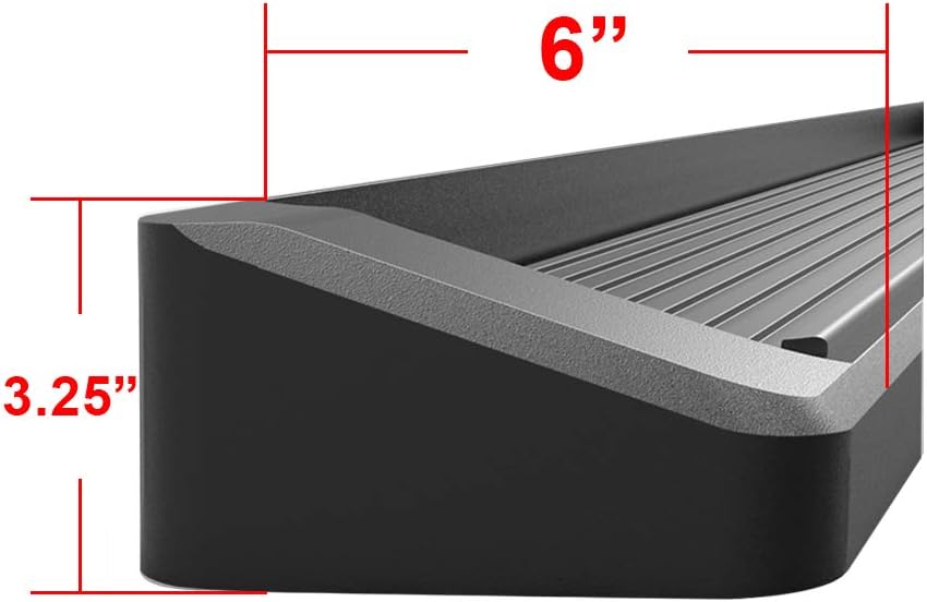 6in Black Running Boards L560250