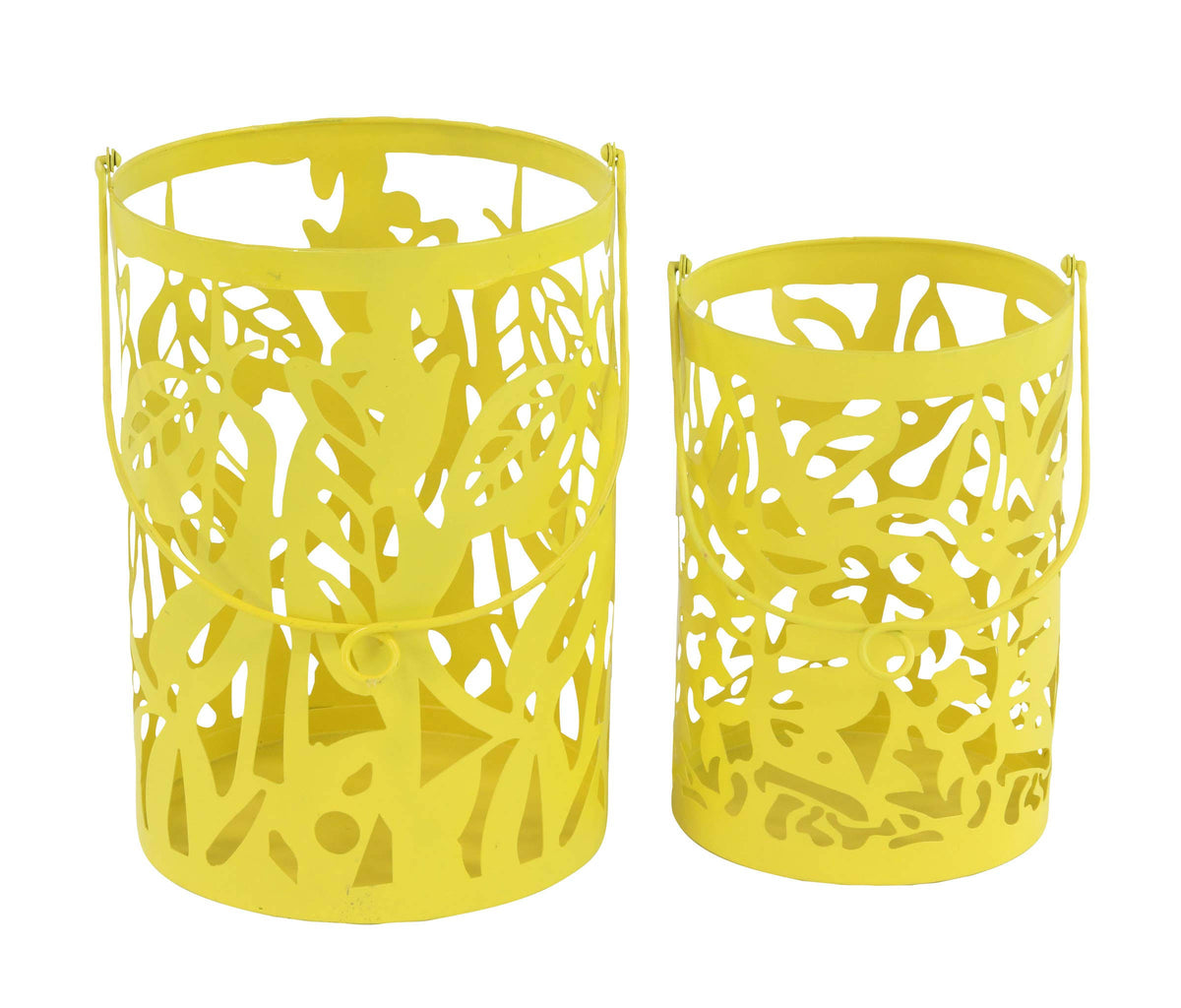 Yellow Candle Lanterns Set of 2 V586