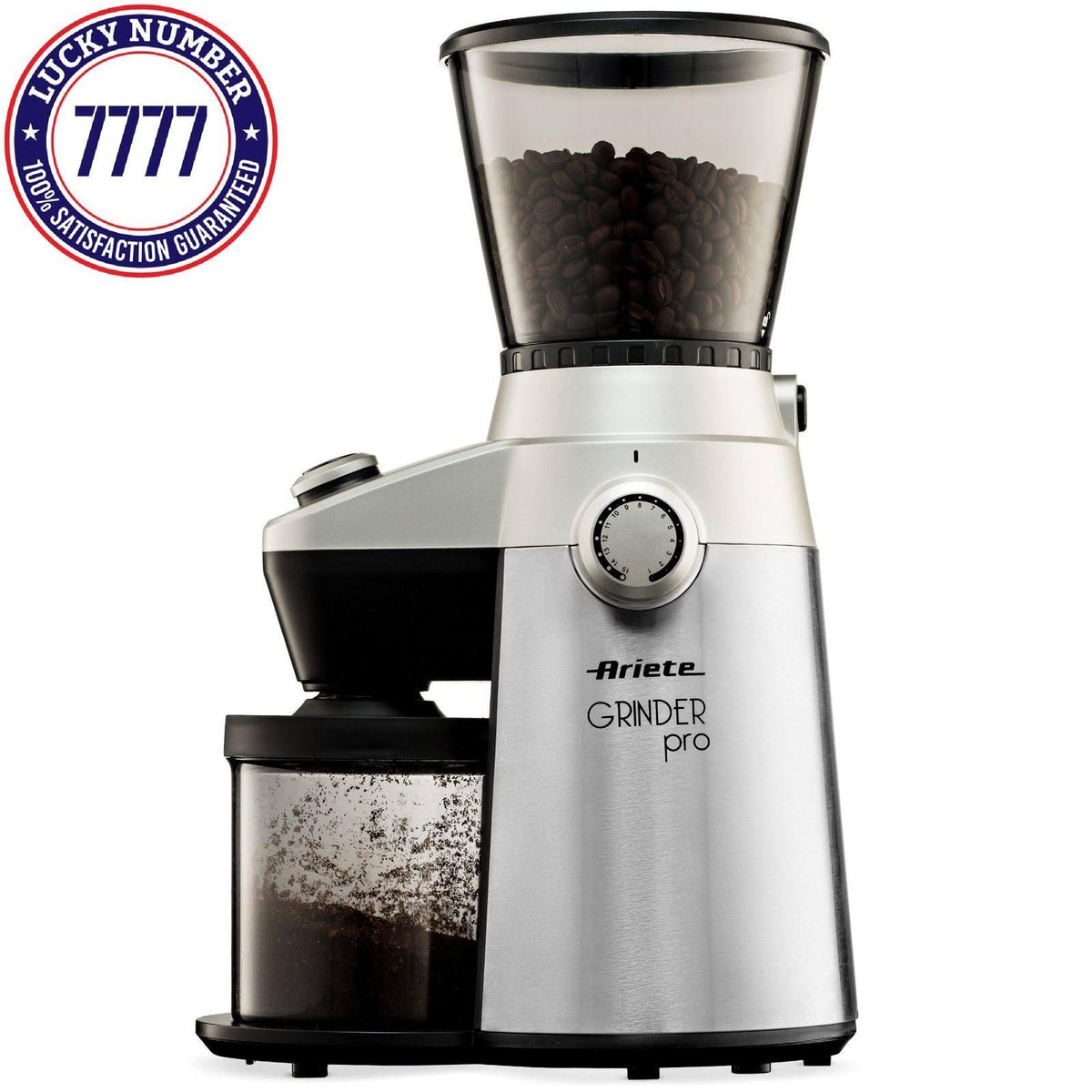 Conical Burr Electric Coffee Grinder Stainless Steel T7750