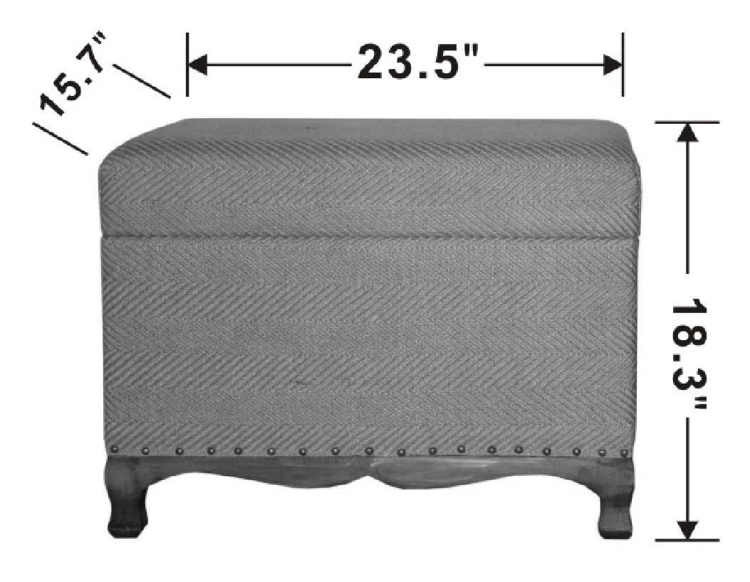 Set of 2 Brown Upholstered Storage Ottoman J535