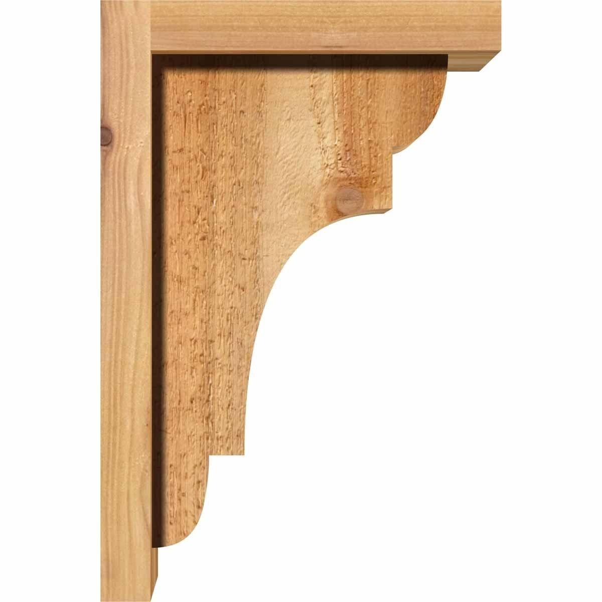 Rough Sawn Corbel with Backplate, Western Red Cedar G3653