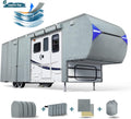 5th Wheel Travel Trailer Cover with 4 Tire Covers & Storage Bag J4075