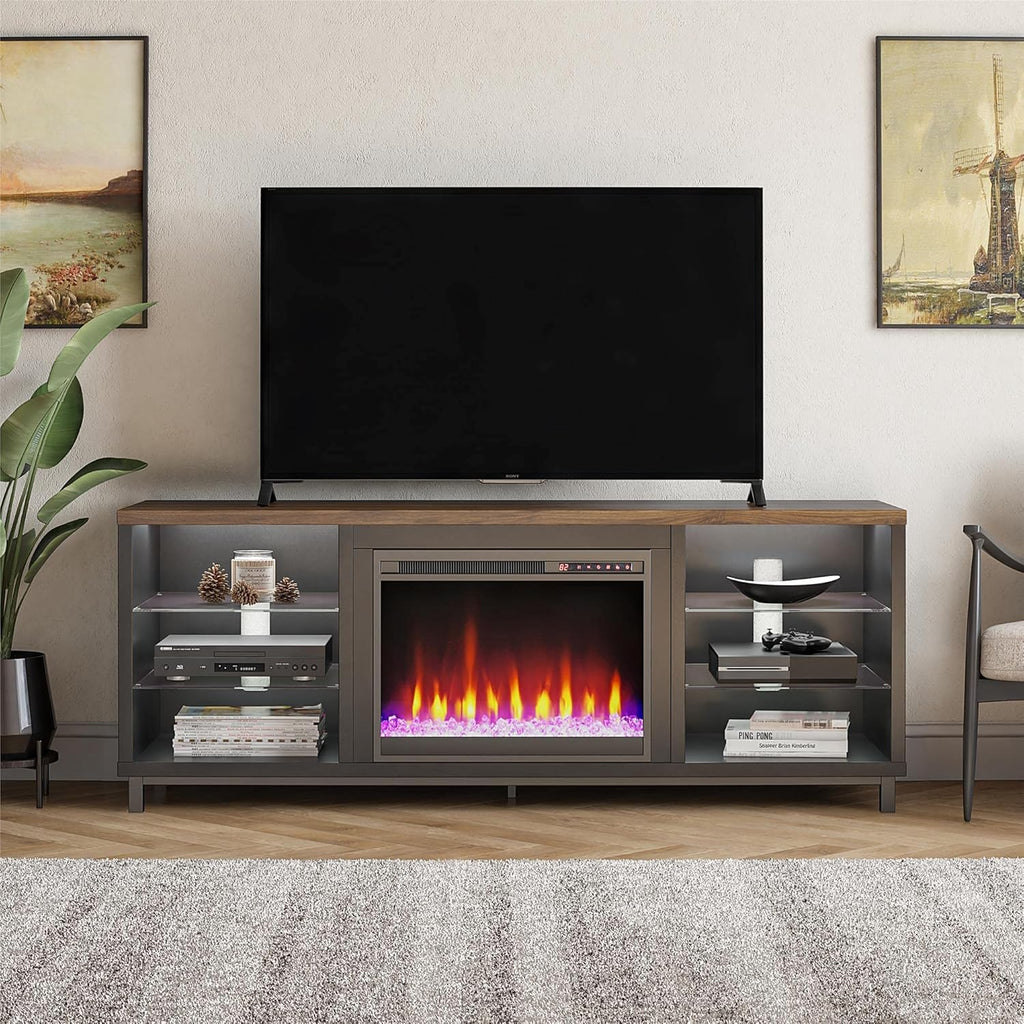 Black Oak Fireplace Stand for TVs up to 48" T299220