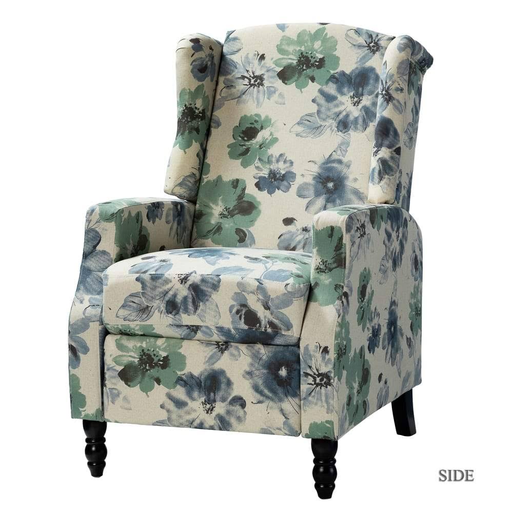 Navy Wing Back Manual Recliner B927057