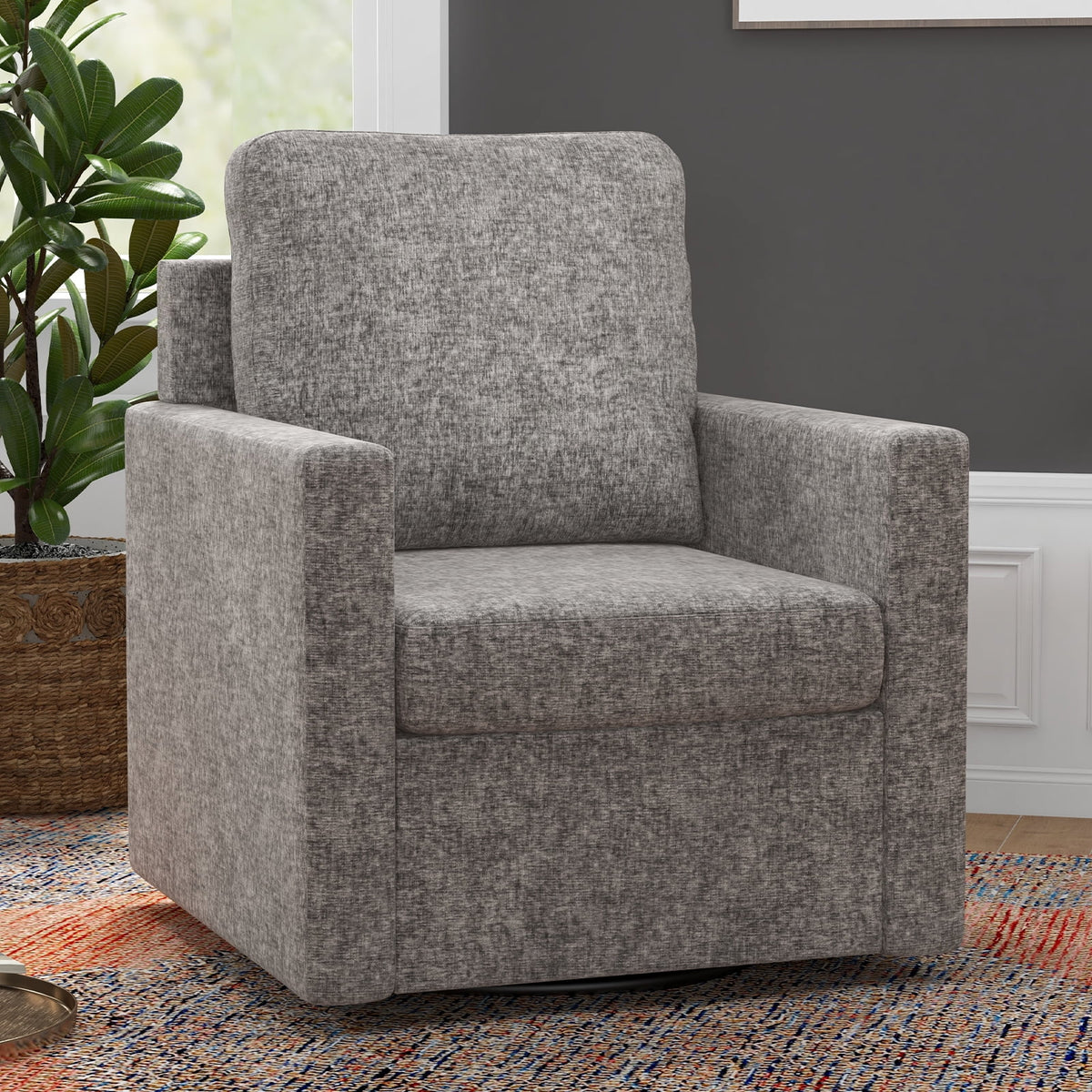 Light Gray Sherpa Accent Chair O80257