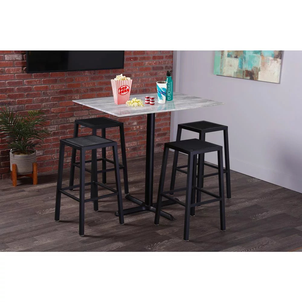 42 in. Indoor & Outdoor Table with Black Marble Top F8795