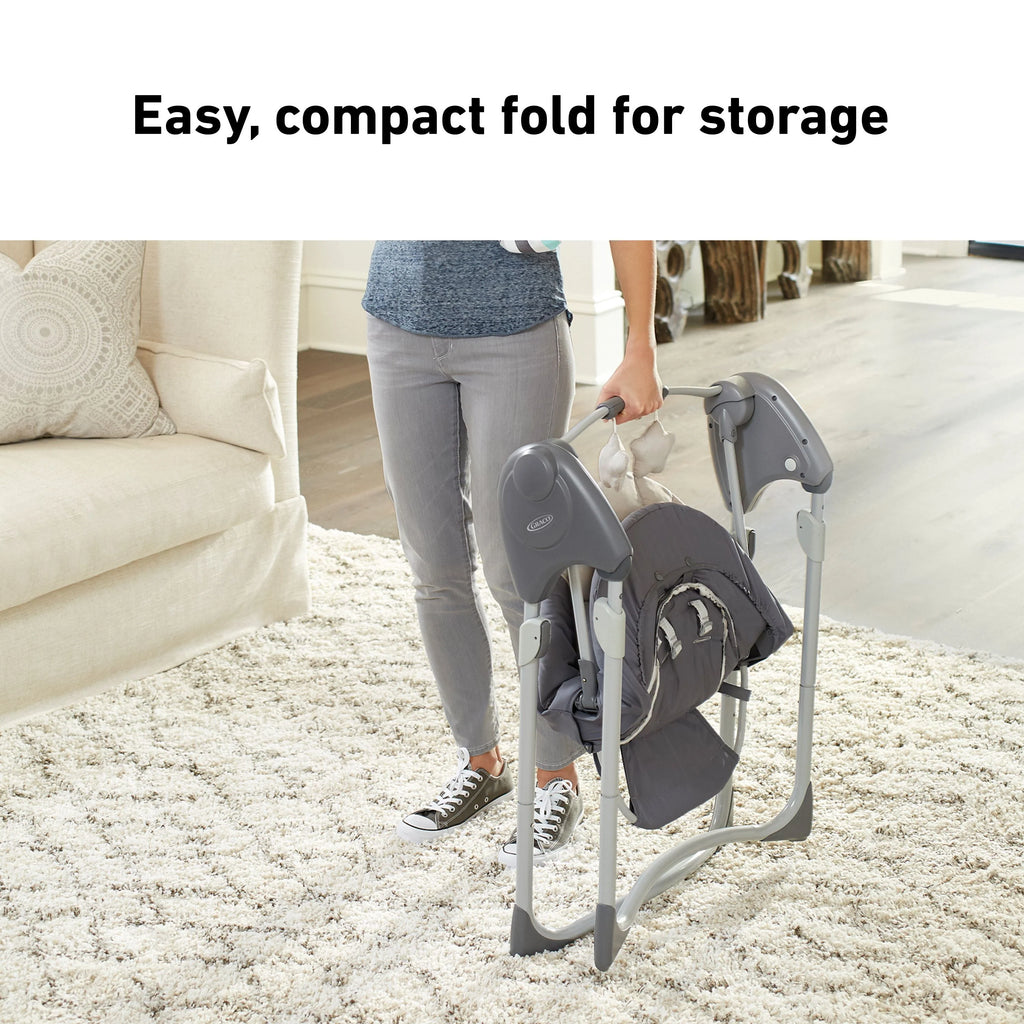 Compact Baby Swing, Gray, Infant K67572