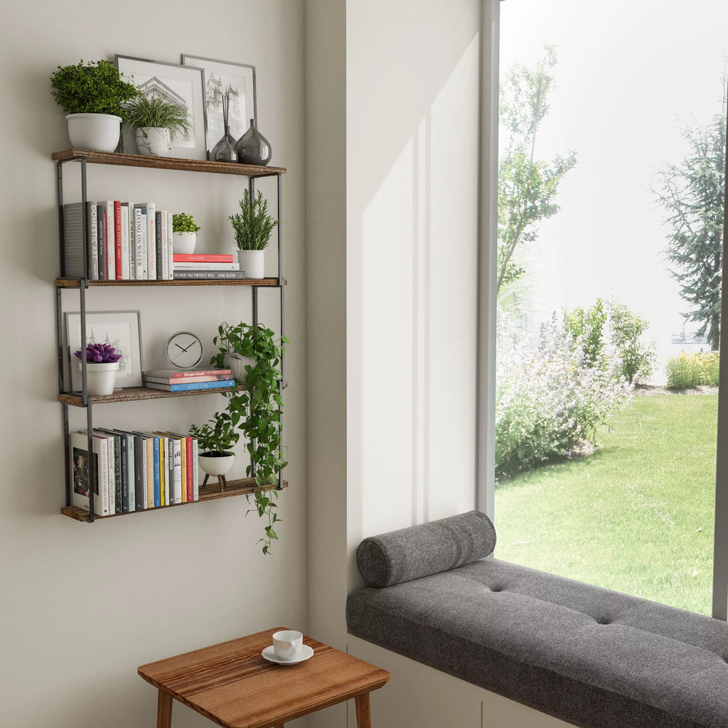 4-Tier Floating Shelves Wall Storage T874193