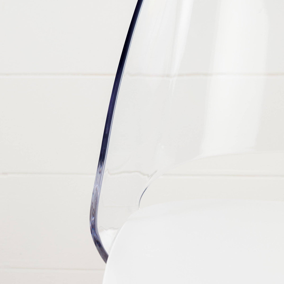 Clear and White Dining Side Chair C67117